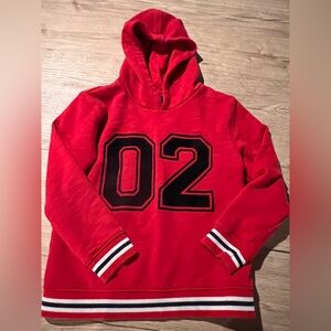 Janie & Jack Lightweight French Terry Athletic Hoodie - maraschino Cherry, Sz 6